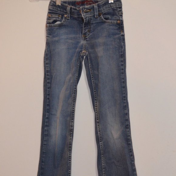 Arizona the Original EAN Co. BootCut Flare Bottoms Slim Girls Blue Jeans 8 - Picture 1 of 7